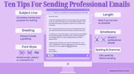 Ten Tips For Sending Professional Emails