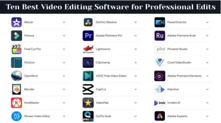 Ten Best Video Editing Software for Professional Edits